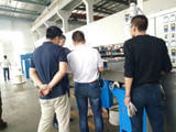 Customers come to check the multi-wire drawing machine(8 wires)!